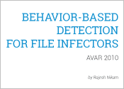 Behaviors based detection for files infectors